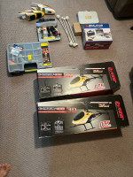 2 Rc helicopters and tools