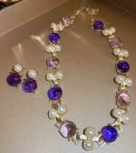 Retro pearls jewelry set; $20