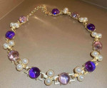 Retro pearls jewelry set; $20