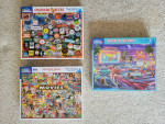 6 New Sealed White Mountain Puzzles (2 Pictures) - 13 each