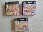 6 New Sealed White Mountain Puzzles (2 Pictures) - 13 each
