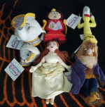 Disney Store Beauty And The Beast Bean Bag Plush Set Of 6 NWT