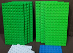 Lot Of 16 Multi Colored  LEGO Parts  Flat Baseplate 8x16 points or 5"
