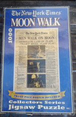 New York Times 1000 Pieces Moonwalk Puzzle 🧩🧩 with Front Page Poster