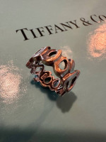 Genuine Tiffany Sterling Silver Hugs and Kisses Ring