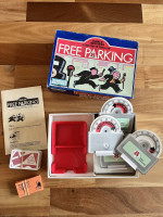 Vintage Free Parking board game, 1988 Parker Bros feed the meter