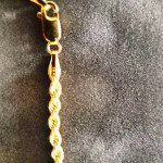 18 kt gold rope chain, 20 grams 22 length