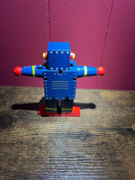 The Original Toy Company Robot X-7 Wooden Toy - Blue