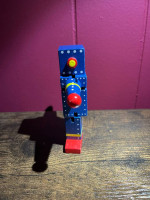 The Original Toy Company Robot X-7 Wooden Toy - Blue