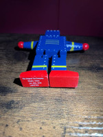 The Original Toy Company Robot X-7 Wooden Toy - Blue