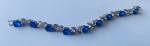 Sterling Silver Created Blue Sapphire 7” Ladies Bracelet