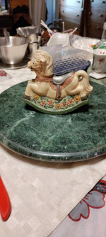 Legmord classic silver rocking horse bank