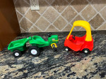 Little Tikes Miniature Tractor Trailer and Cozy Coupe