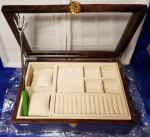 New Deehes Wood Jewelry Box, 2 Layer