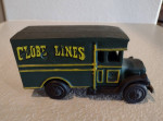 Vintage Globe Lines Cast Iron Moving Storage Delivery Truck