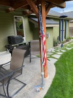 RV Telescoping Flagpole with Flag - Nice Condition