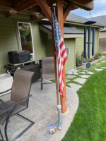 RV Telescoping Flagpole with Flag - Nice Condition
