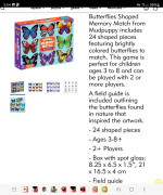 BRAND NEW $10 --Kids memory game! 🦋