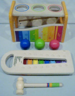 Hape Pound & Tap Bench with Slide Out Xylophone Wooden Pounding Toy