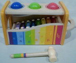 Hape Pound & Tap Bench with Slide Out Xylophone Wooden Pounding Toy