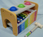 Hape Pound & Tap Bench with Slide Out Xylophone Wooden Pounding Toy