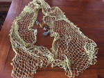 Handmade Fishing Net and 5 Sea Animals