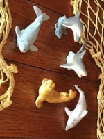 Handmade Fishing Net and 5 Sea Animals
