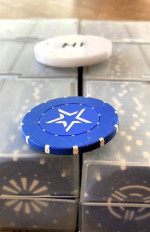 600 Bulk Composite Clay Blue Poker Chips With Dealer Buttom