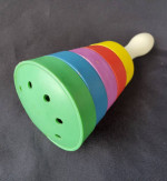 1950’s Ring-a-Bell Safe Play Nursery Stacking Shapes Sorting Rattle