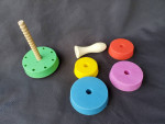 1950’s Ring-a-Bell Safe Play Nursery Stacking Shapes Sorting Rattle