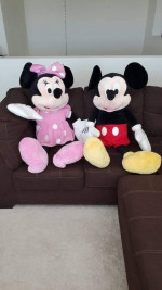 Set of 3 and 1/2 Foot Tall Mickey and Minnie Mouse