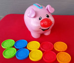 Fisher Price Piggy Bank Toy Complete