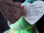 1996 TY Beanie Baby Bear- PEACE Ty-Dyed Bear New