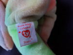 1996 TY Beanie Baby Bear- PEACE Ty-Dyed Bear New