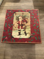 Nesting Christmas gift box, set of 9. Largest is 12”x 12”