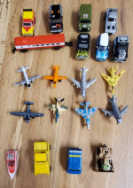 VNTG MICRO MACHINES LOT 20 GALOOB JET CAR TRUCK TRAIN PLANE MILITARY