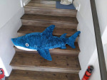 5 Foot Long Plush Beanbag Blue Shark