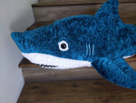 5 Foot Long Plush Beanbag Blue Shark