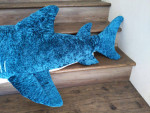 5 Foot Long Plush Beanbag Blue Shark