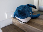 5 Foot Long Plush Beanbag Blue Shark