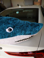5 Foot Long Plush Beanbag Blue Shark