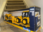 Bruder Truck MAN TGA Low Loader with Backhoe