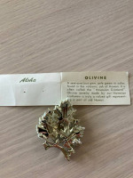 Pink Coral & Olivine Brooches