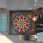 Golden Clipper 1805 Wall Mount Dartboard Cabinet Set