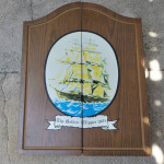 Golden Clipper 1805 Wall Mount Dartboard Cabinet Set