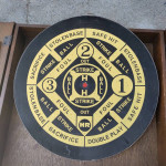 Golden Clipper 1805 Wall Mount Dartboard Cabinet Set