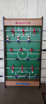 Wooden Foosball Table, Indoor Table Soccer Game, Tabletop Football