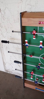 Wooden Foosball Table, Indoor Table Soccer Game, Tabletop Football