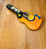 Toddler Toys-Guitar, wood maze, basketball dunk toy. Like NEW!!