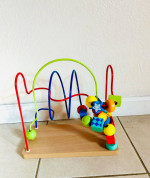 Toddler Toys-Guitar, wood maze, basketball dunk toy. Like NEW!!